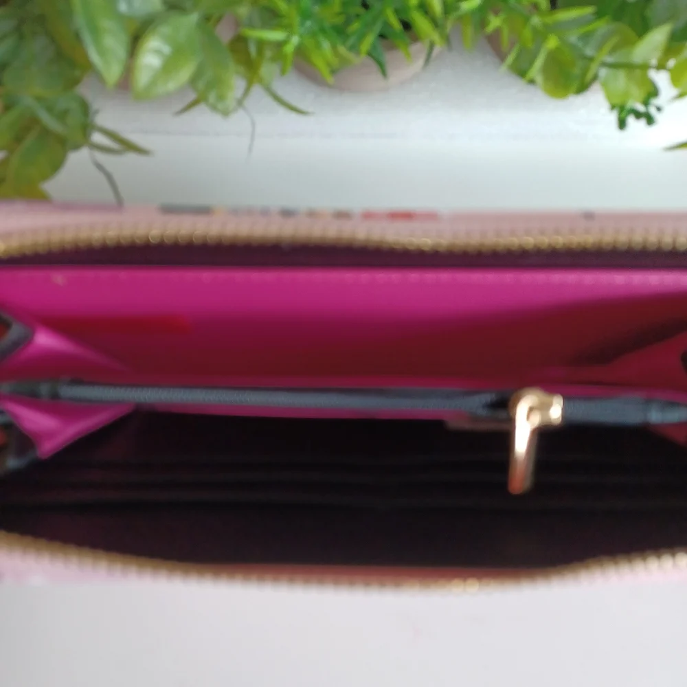 Trina Turk Pink Floral Multi-Compartment Wallet